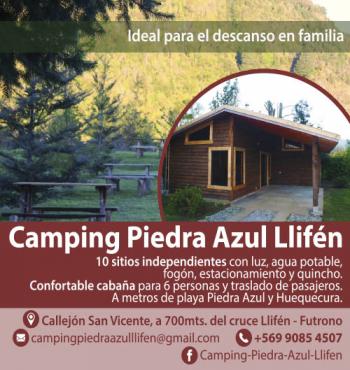 Camping Piedra Azul Llifen en Futrono, Los Rios